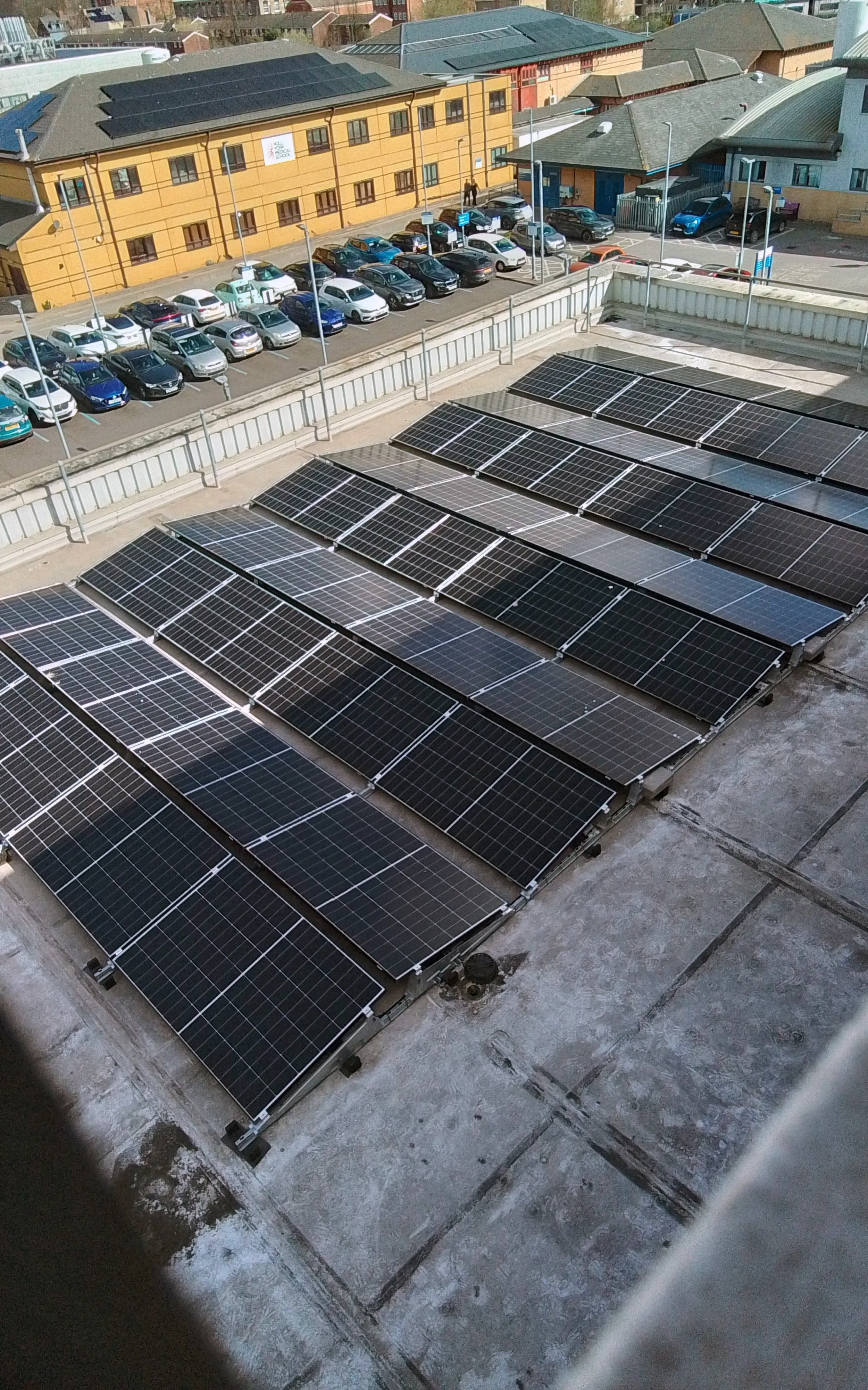 Solar panels on Hull hospital