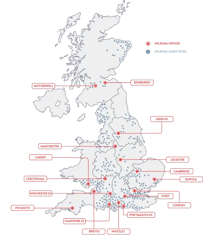 Apleona UK map